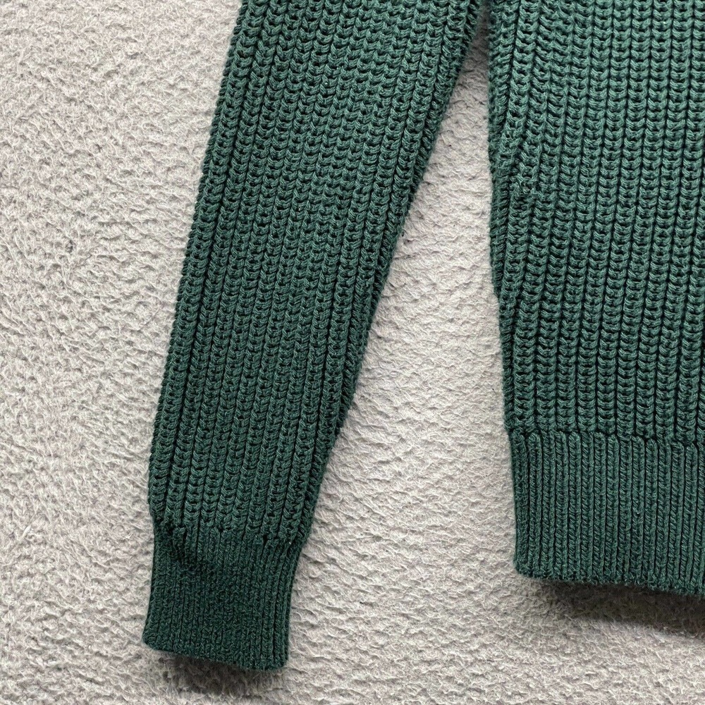 J Crew Womens Sweater Green Chunky Long Sleeve Scoop Neck Pullover Knit Size M - Picture 3 of 10